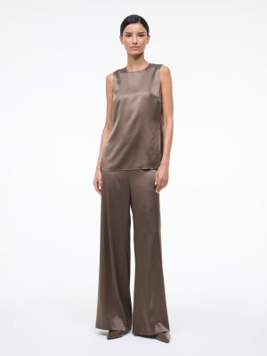 BRONTE SILK TOP | TRUFFLE