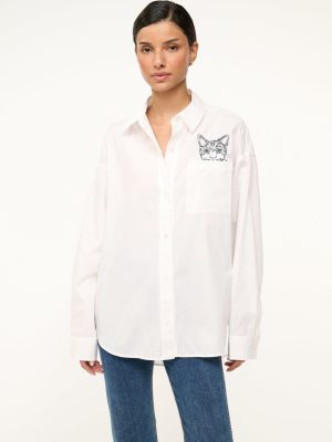 CUSTOM STAUD x C.BONZ CLASSIC OVERSIZED SHIRT | WHITE