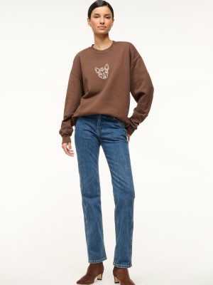 CUSTOM STAUD x C.BONZ OVERSIZED SWEATSHIRT | BROWN