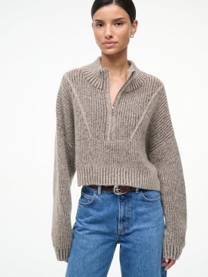 CROPPED HAMPTON SWEATER | BISQUE