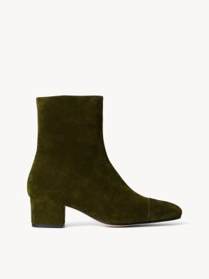 AIMEE SHORT BOOT | OLIVE SUEDE
