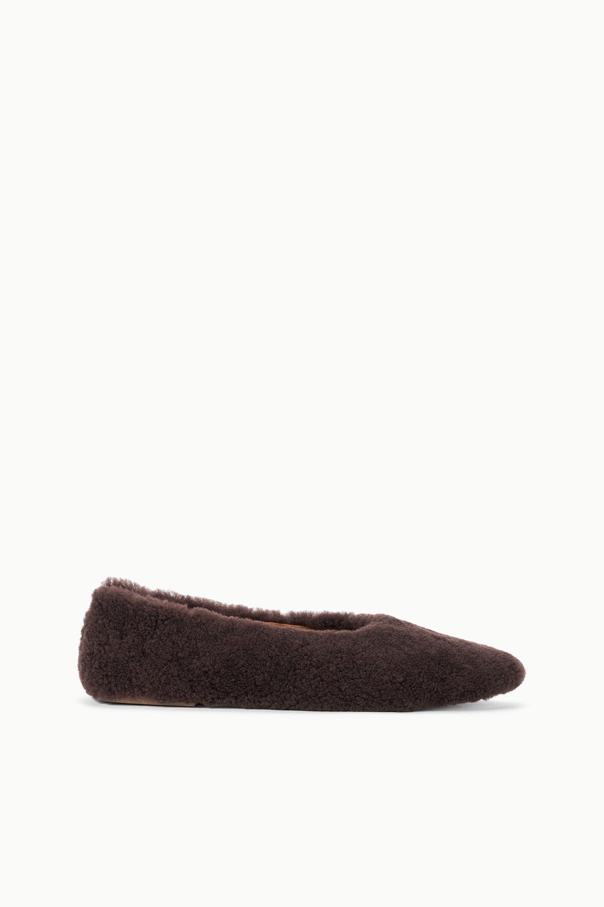 ALBA BALLET FLAT | ESPRESSO SHEARLING