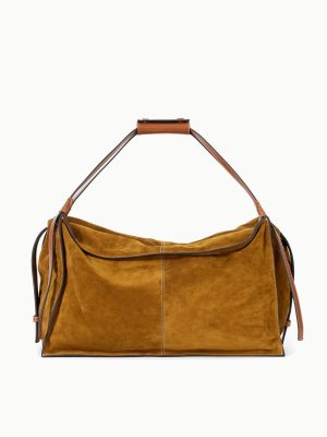 LARGE HAROLD BAG | TAN SUEDE