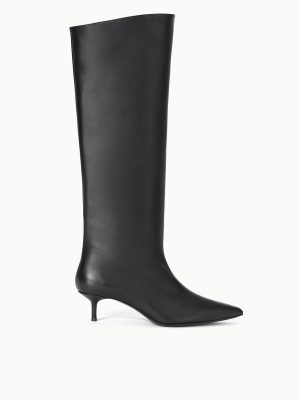 SEBASTIAN KITTEN HEEL BOOT | BLACK