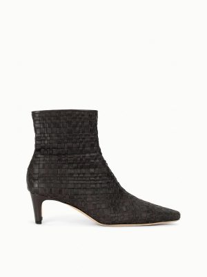 WALLY ANKLE BOOT | ESPRESSO WOVEN LEATHER